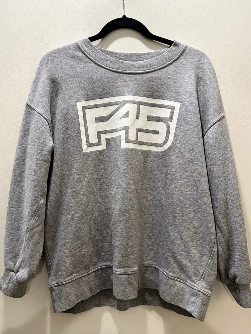 Heathered Grey Lululemon F45 branded Logo Sweatshirt